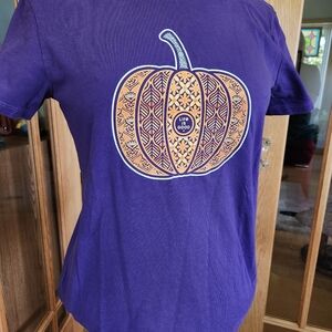 Life is Good. Women's Crusher Tee Pumpkin Mandala, Deep Purple